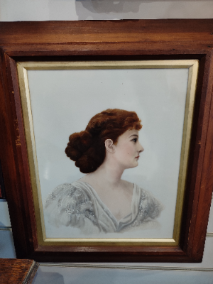 Discover our wide selection of watercolour portraits! This 'Portrait of a Lady' piece, framed & 18x21 inches, adds elegance to any room. Buy now!