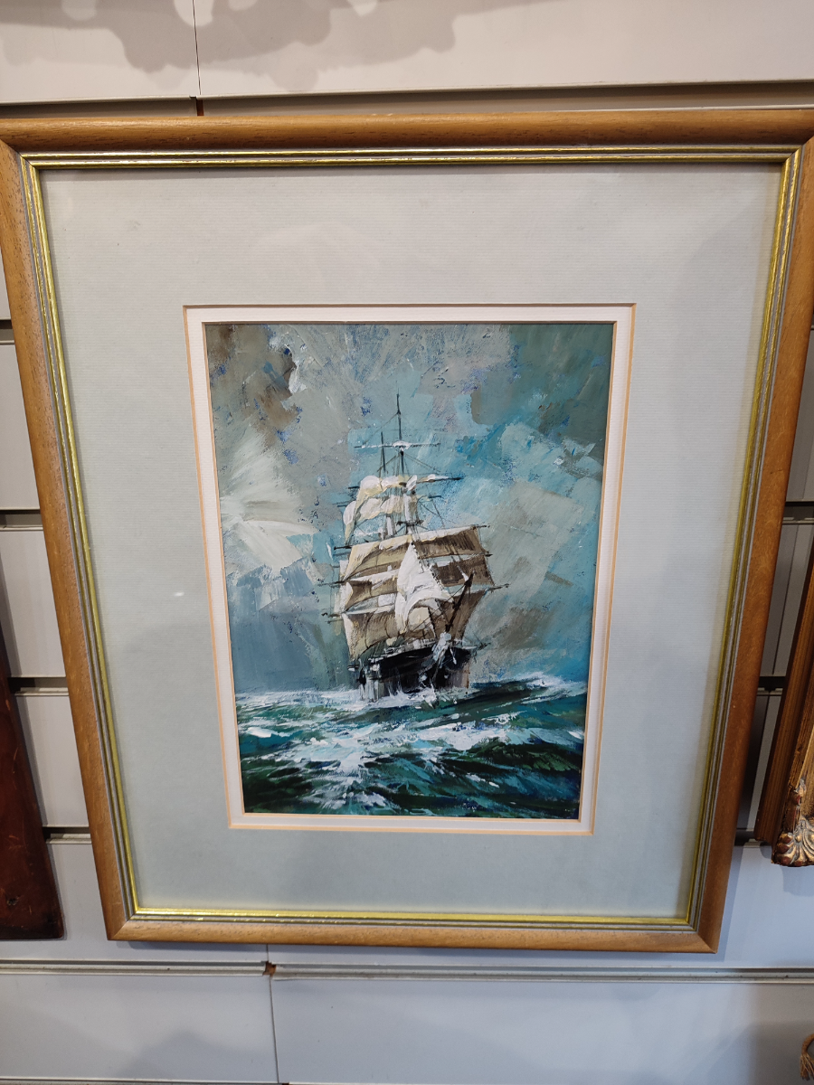 Dive into the captivating world of marine art with our Ship Sailing in Stormy Seas oil painting. Get to own a piece of timeless beauty. Order now!