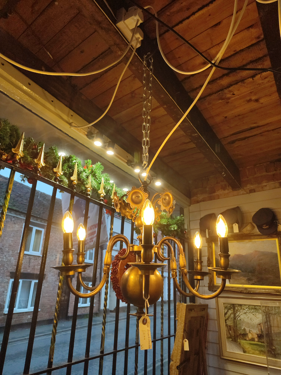 Explore our collection of 20th Century six-branch electrical brass chandeliers. Impressive designs, easy installation. Shop now to light up your home elegantly!
