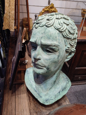 Discover our unique Bronze Head on a Wooden Base, a fine tribute to classical art. Add elegance to your space. Shop now for mystery-rich art pieces!