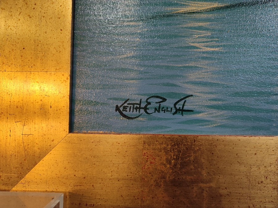 Large Oil Painting , The Early Shift, Signed By Keith English.