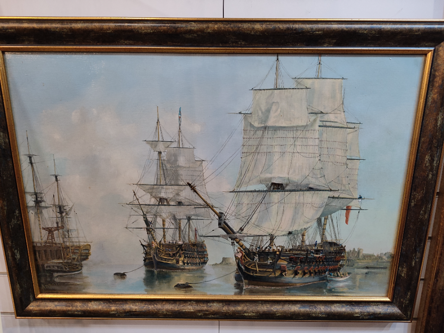 Rediscover British naval history with our collection of Sir Thomas Slade ship paintings. Explore stunning three-decker HMS Victory scenes. Shop now!