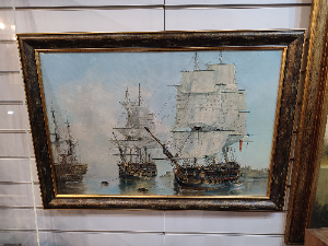 Rediscover British naval history with our collection of Sir Thomas Slade ship paintings. Explore stunning three-decker HMS Victory scenes. Shop now!