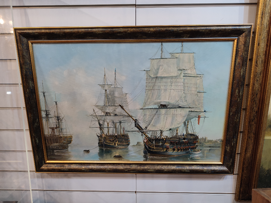 Rediscover British naval history with our collection of Sir Thomas Slade ship paintings. Explore stunning three-decker HMS Victory scenes. Shop now!
