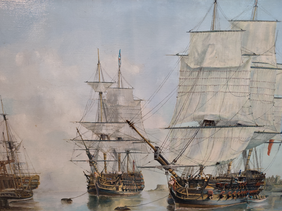 Rediscover British naval history with our collection of Sir Thomas Slade ship paintings. Explore stunning three-decker HMS Victory scenes. Shop now!