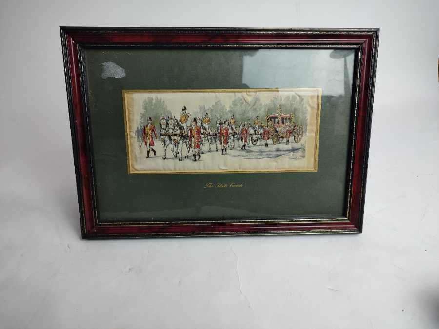 Discover Cash's of Coventry's woven silk picture, 'The State Coach', circa 1977. Shop now to own this exquisite, vintage piece of art.