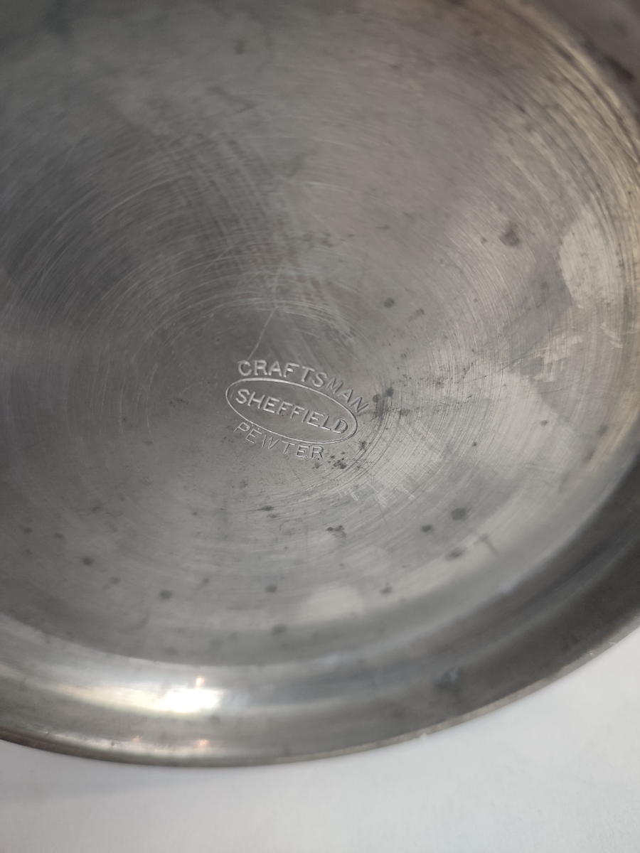 Discover Craftsman Pewter's Arts and Crafts pewter tankard. Handcrafted in Sheffield. Perfect for a unique gift. Shop now and bring tradition home!