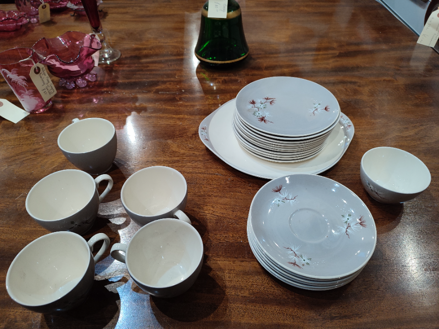 Discover our Frost Pine 24 piece tea set. Features elegant design, ideal for special occasions. Shop now to add class to your tea parties!