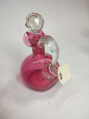 Victorian Cranberry Vinegar Jug.