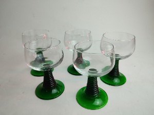 5 Roemer Wine Glass Goblets.