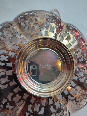 Discover our collection of vintage EPNS silver plated trays, circa 1950's, 22cm wide. Order now to add a touch of elegance to your home decor.