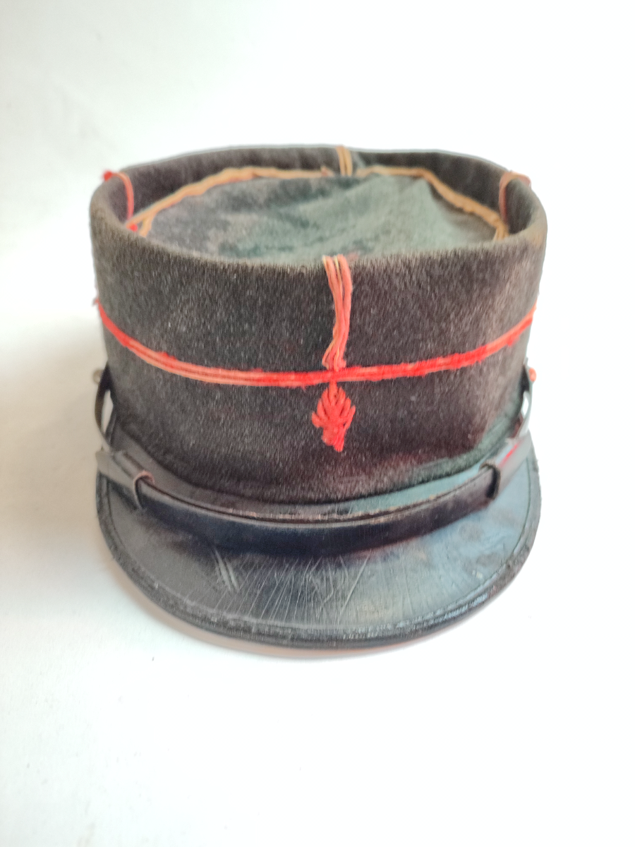 Explore our collection of authentic 1900 French fire service kepis used during WW1. Dive into history with this unique item. Shop now!