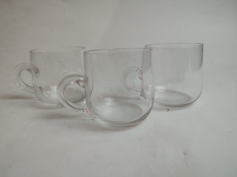 Discover our collection of 3 high-quality Victorian custard glasses, 6cm high in excellent condition. Shop now for rare antique glassware!