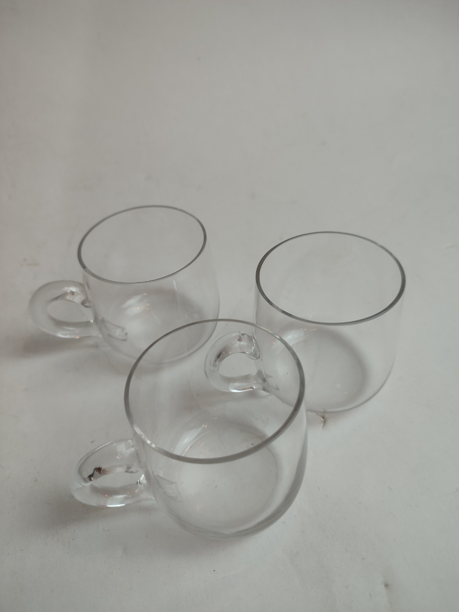 Discover our collection of 3 high-quality Victorian custard glasses, 6cm high in excellent condition. Shop now for rare antique glassware!