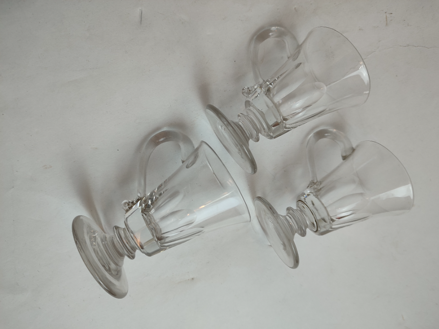 Discover our collection of pristine Victorian jelly glasses. Standing at 9cm, they're perfect for your home. Shop now and add a touch of vintage elegance today!