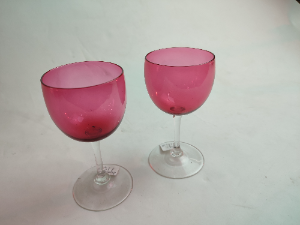 Discover our range of late Victorian pink drinking glasses! One piece slightly chipped but oozes classic charm. Shop now for your vintage glassware collection needs.