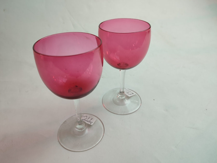Discover our range of late Victorian pink drinking glasses! One piece slightly chipped but oozes classic charm. Shop now for your vintage glassware collection needs.