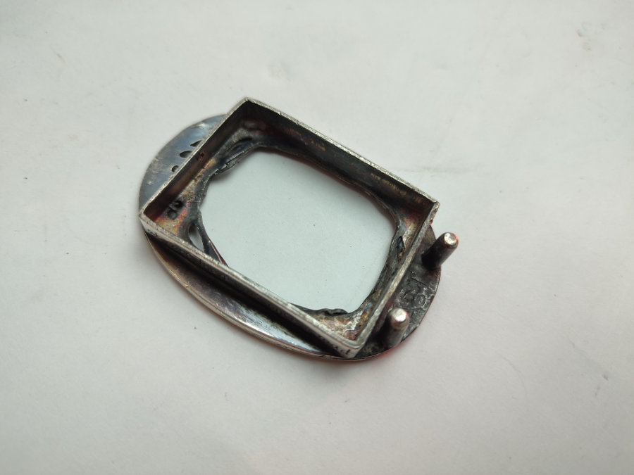 Inscribed Silver Plated Belt Buckle.