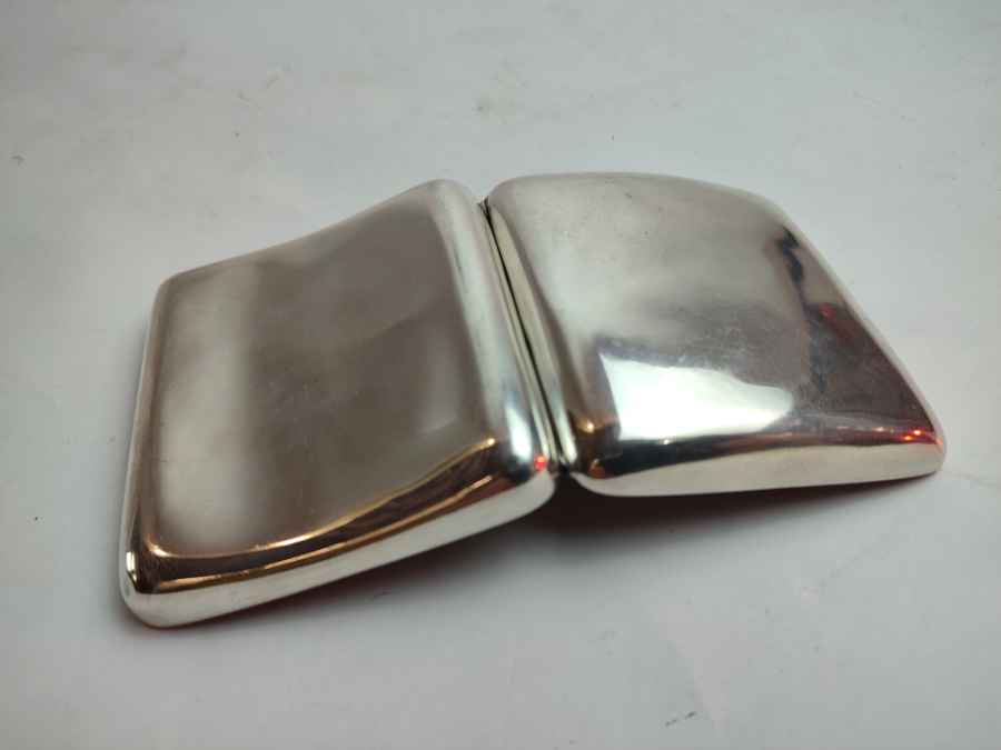 Sterling Silver Cigarette Case Dated 1927.