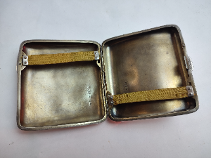 Sterling Silver Cigarette Case Dated 1927.