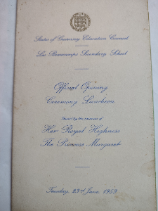 Discover rare lunch menus from diplomatic visits to Guernsey, including Princess Margaret's luncheon. Shop now to add a touch of history to your collection!