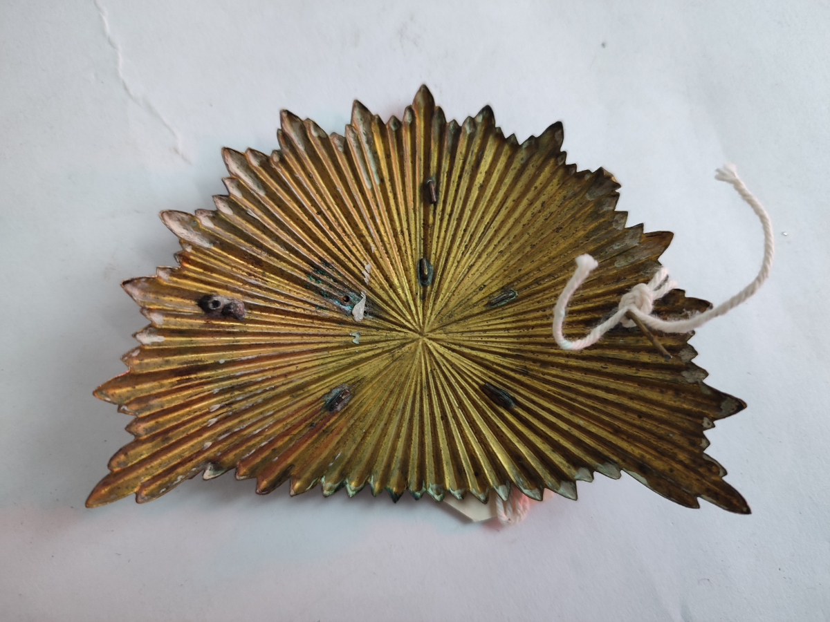 French 1832 Stock Pattern Artillery Shako Plate.