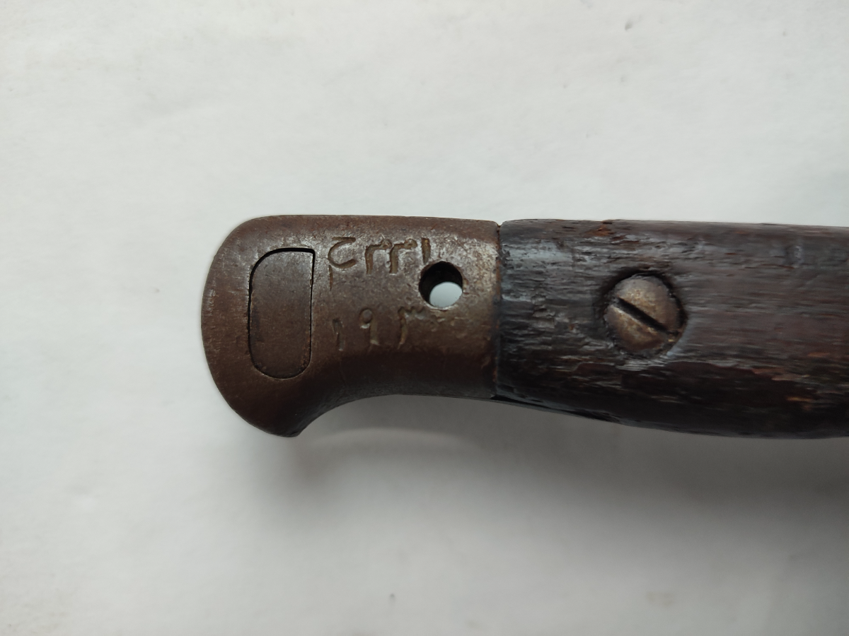 1907 Sanderson Bayonet with Regimental Markings.