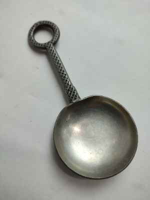 Victorian Pewter Tea Caddy Spoon