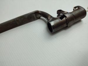 Shop now for the historical 1858/67 Podewils Lindner Braunmuhl bayonet. With good condition but missing ring bolt. Order your piece of history today!