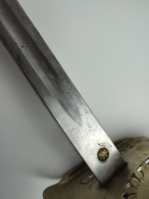 George V infantry officers sword with Steel Scabbard.