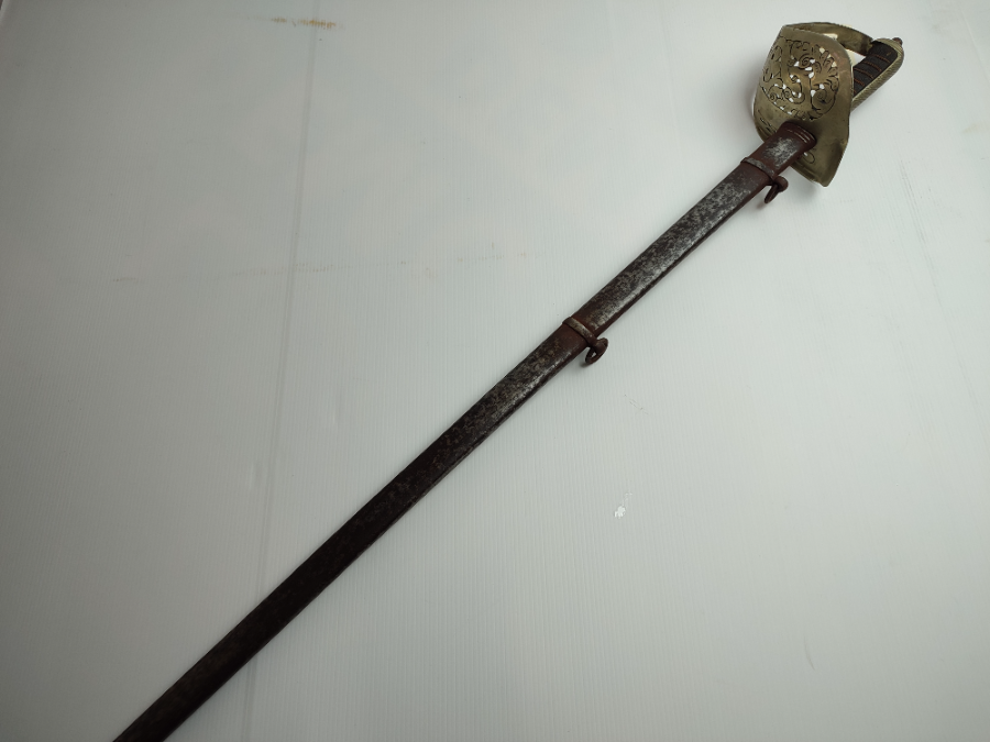 George V infantry officers sword with Steel Scabbard.
