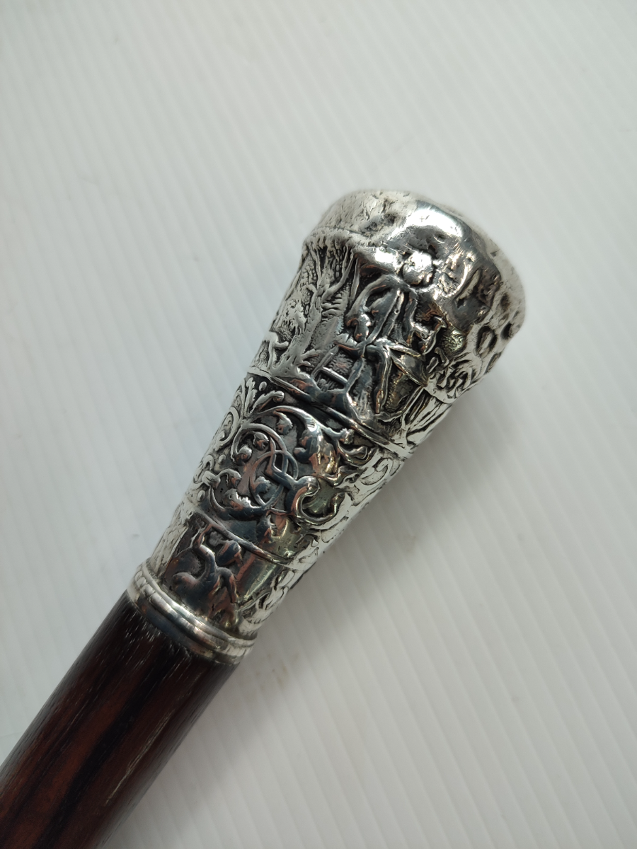 Georgian Silver Handled Walking Stick