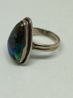 Shop our stunning Azurite Malachite Morenci Silver Ring in size L. Act now for a unique blend of style and elegance. Don't miss out, purchase today!