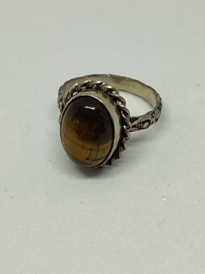 925 Silver Ring with Tiger Eye