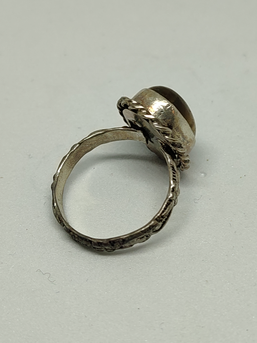 925 Silver Ring with Tiger Eye