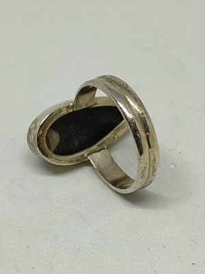 925 Silver Ring with Orthoceras