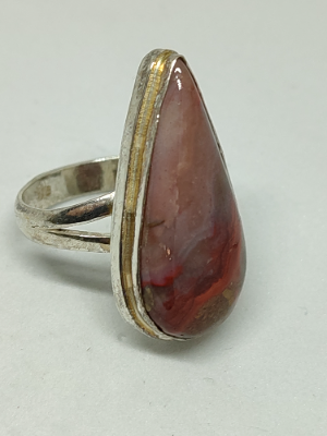 925 Silver Agate Ring