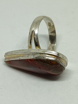 925 Silver Agate Ring