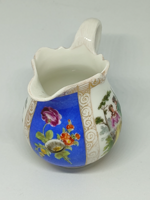 Explore our fine collection of 19th century Dresden jugs. Perfectly preserved, 8.5cm high. Add historical beauty to your ceramics collection today.