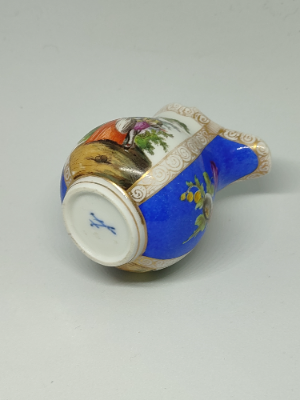 Explore our fine collection of 19th century Dresden jugs. Perfectly preserved, 8.5cm high. Add historical beauty to your ceramics collection today.