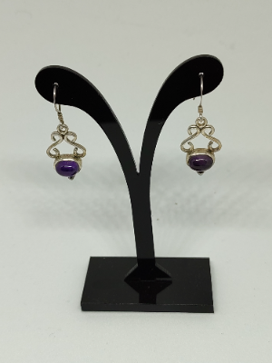 Silver Amethyst Earrings.