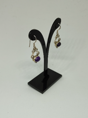 Silver Amethyst Earrings.