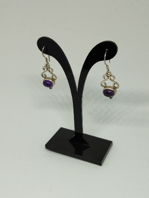 Silver Amethyst Earrings.