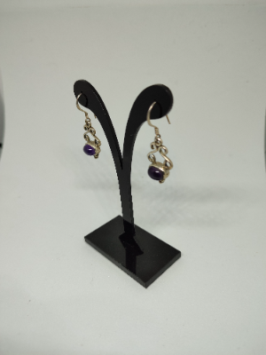 Silver Amethyst Earrings.