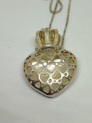 925 Silver Chain and Heart Pendant.