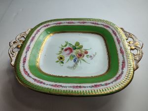 Discover our exquisite Samuel Alcock 'Duke of the Hill' hand-decorated dish, Circa 1838-1845. Enhance your antique collection today. Click to buy now!