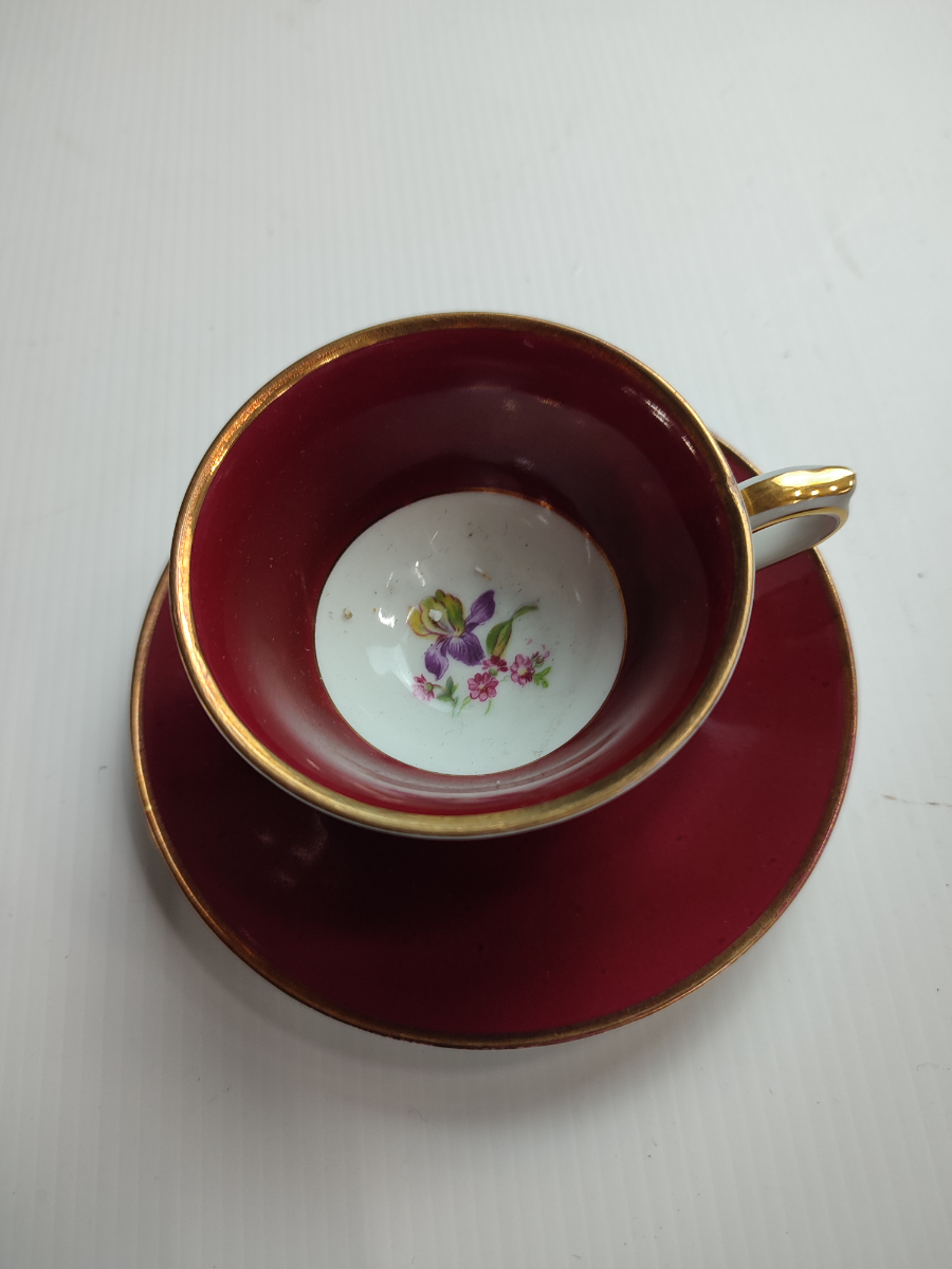 Discover our charming Bavarian miniature cup and saucer set. Exquisitely decorative and 12cm wide. Perfect for collectors. Shop now!