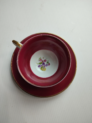 Explore our unique collection of miniature Bavarian cups and saucers. Perfect 12cm wide saucers. Buy now for your collection or as a gift!