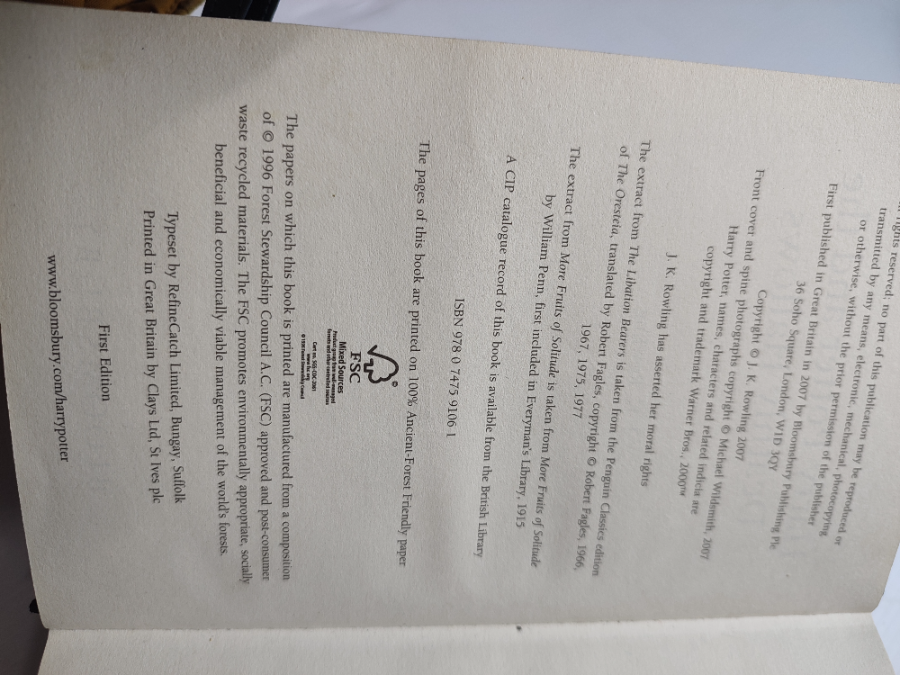 Harry Pottery and the Deathly Hallows.