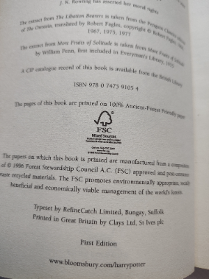 Score the 2007 first edition of Harry Potter and the Deathly Hallows now! Relive the magic, enjoy its unique features. Buy now for a spellbinding read.